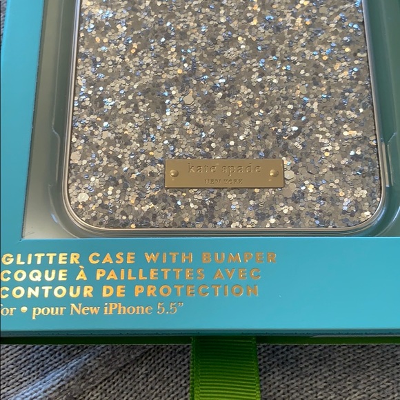 Kate Spade iPhone 7 Plus Silver Glitter Case - Picture 4 of 8